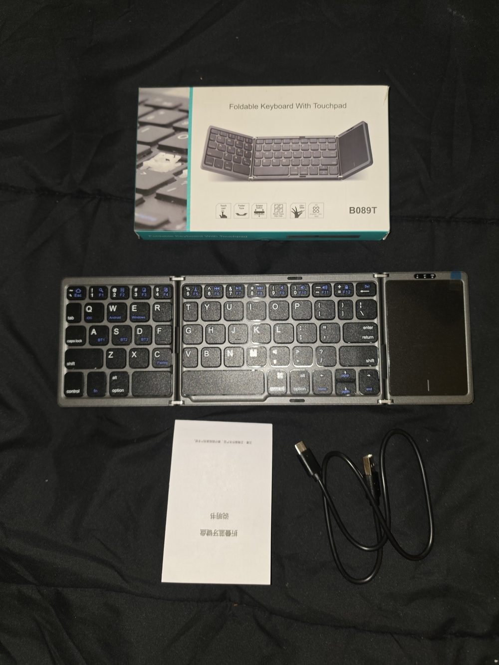 Foldable Bluetooth Keyboard with Touchpad